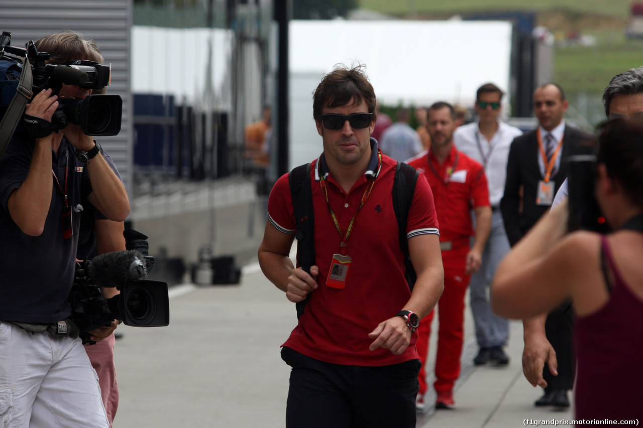 GP UNGHERIA, 24.07.2014- Fernando Alonso (ESP) Ferrari F14-T