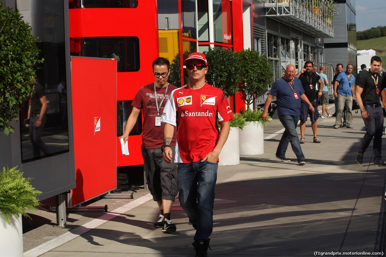 GP UNGHERIA, 24.07.2014- Kimi Raikkonen (FIN) Ferrari F14-T