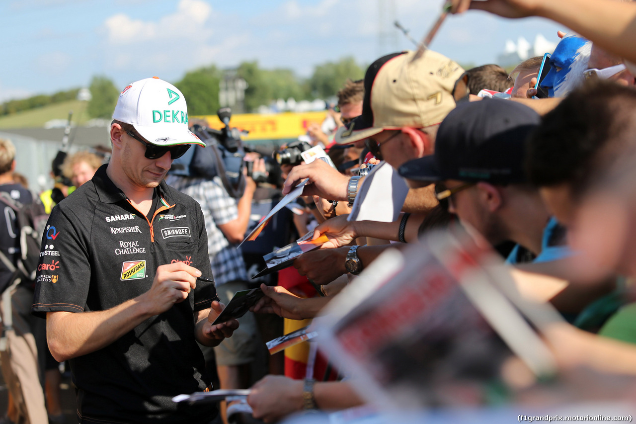 GP UNGHERIA, 24.07.2014- Autograph session, Nico Hulkenberg (GER) Sahara Force India F1 VJM07