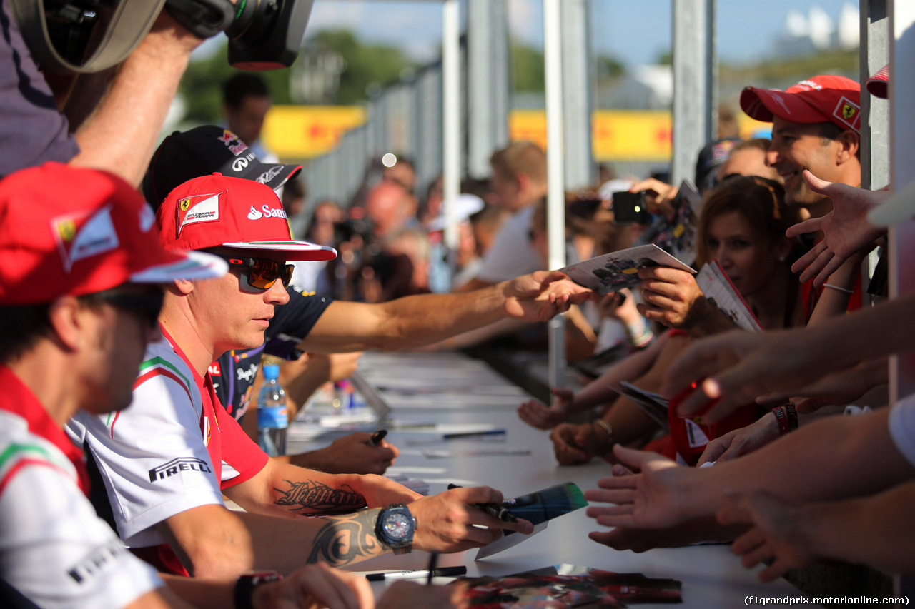 GP UNGHERIA, 24.07.2014- Autograph session, Kimi Raikkonen (FIN) Ferrari F14-T