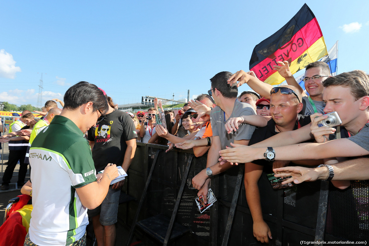 GP UNGHERIA, 24.07.2014- Autograph session, Kamui Kobayashi (JAP) Caterham F1 Team CT-04