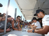 GP UNGHERIA, 24.07.2014- Autograph session, Lewis Hamilton (GBR) Mercedes AMG F1 W05 e Nico Rosberg (GER) Mercedes AMG F1 W05