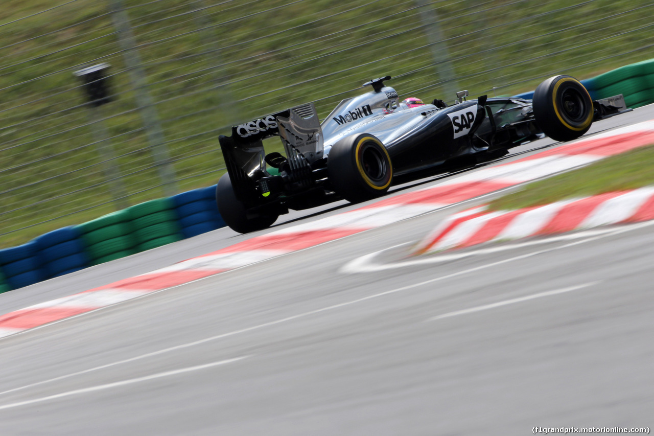 GP UNGHERIA, 26.07.2014- Prove Libere 3, Jenson Button (GBR) McLaren Mercedes MP4-29