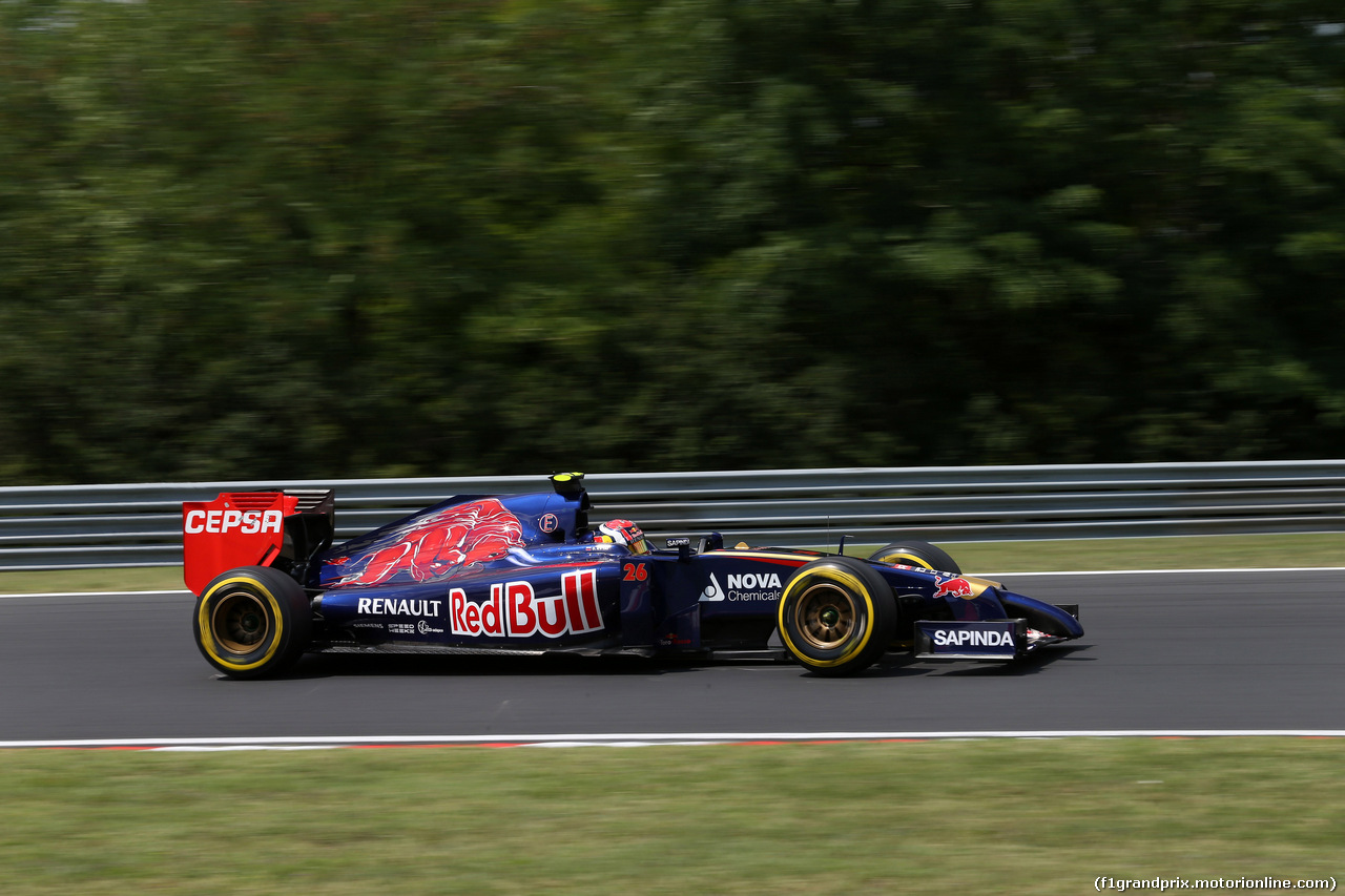 GP UNGHERIA, 26.07.2014- Prove Libere 3, Daniil Kvyat (RUS) Scuderia Toro Rosso STR9
