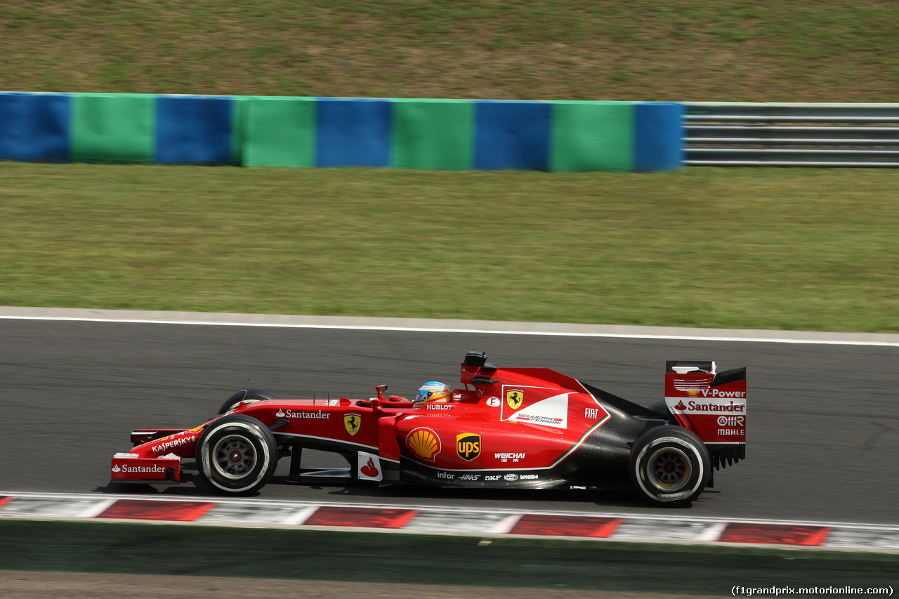 GP UNGHERIA, 26.07.2014- Prove Libere 3, Fernando Alonso (ESP) Ferrari F14-T