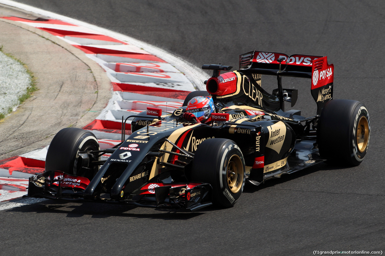 GP UNGHERIA, 26.07.2014- Prove Libere 3, Romain Grosjean (FRA) Lotus F1 Team E22