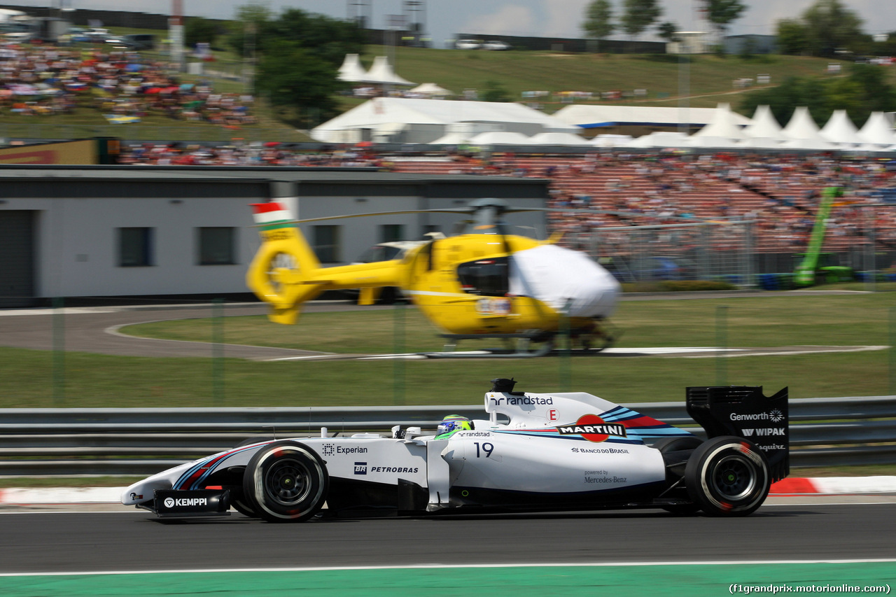 GP UNGHERIA, 26.07.2014- Prove Libere 3, Felipe Massa (BRA) Williams F1 Team FW36