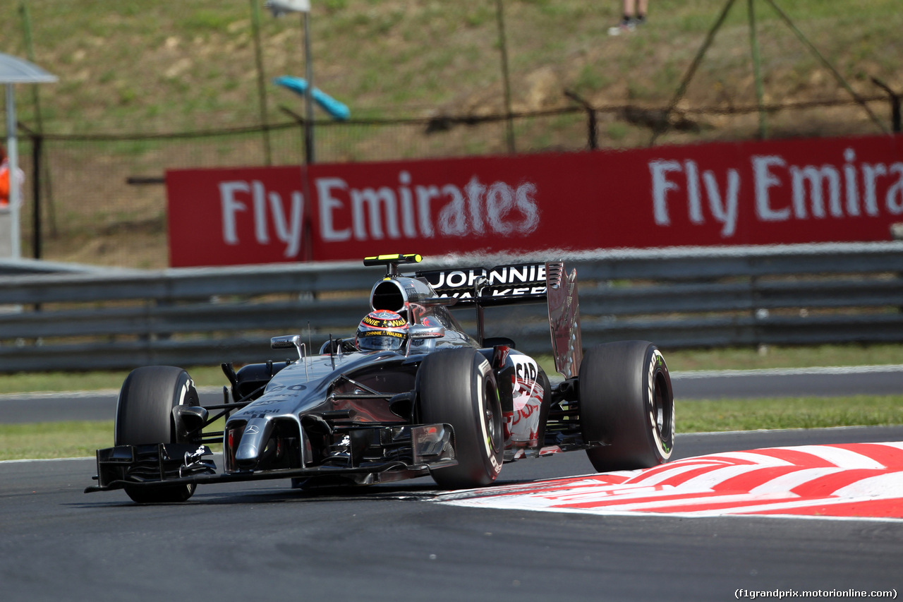 GP UNGHERIA, 25.07.2014- Prove Libere 1, Kevin Magnussen (DEN) McLaren Mercedes MP4-29