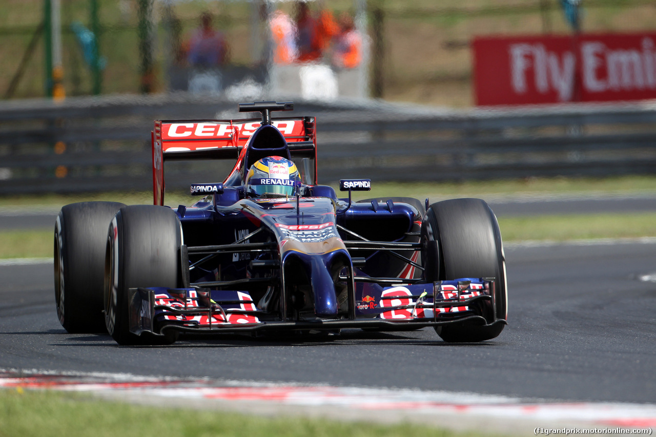 GP UNGHERIA, 25.07.2014- Prove Libere 1, Jean-Eric Vergne (FRA) Scuderia Toro Rosso STR9