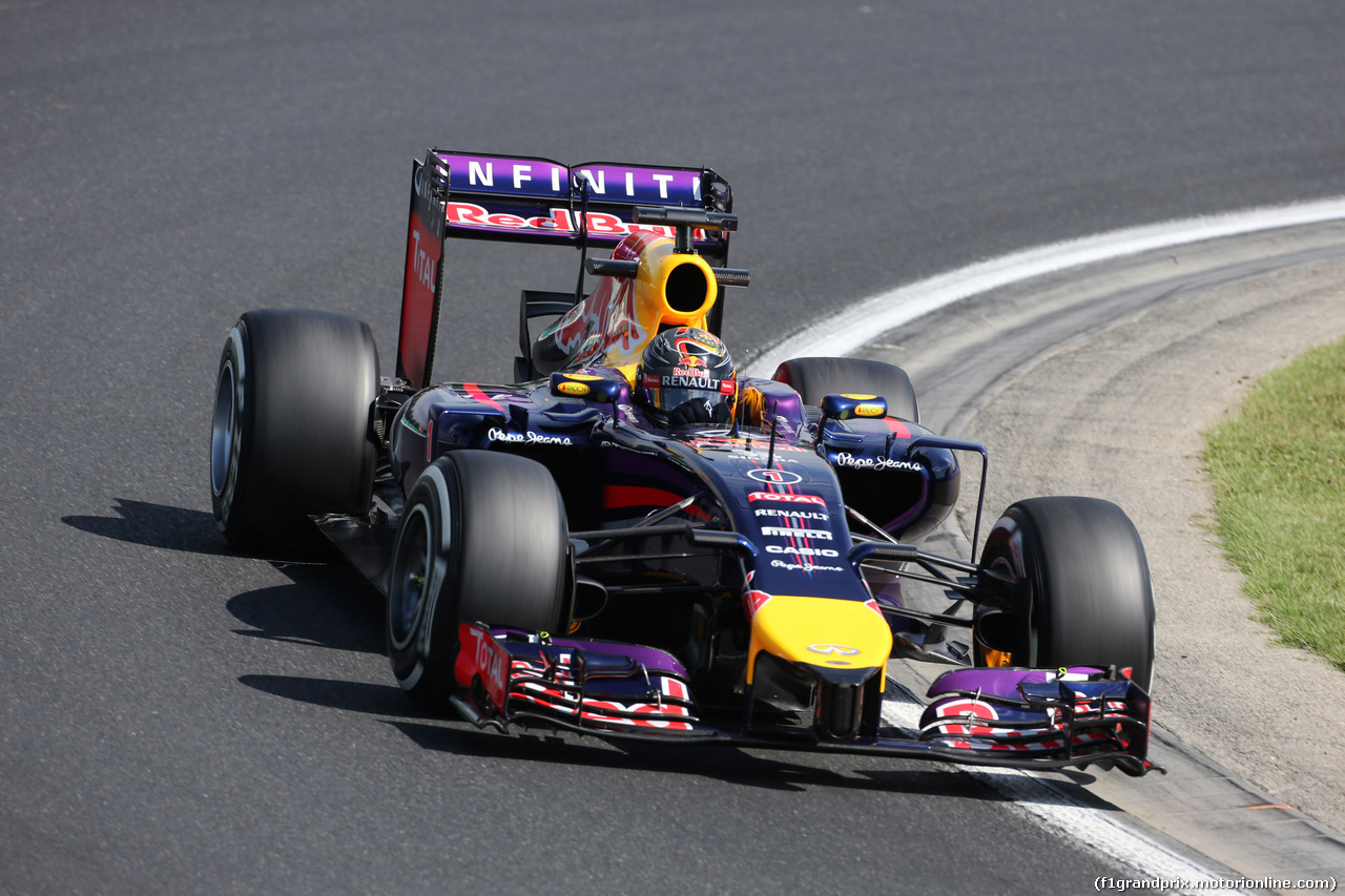 GP UNGHERIA, 25.07.2014- Prove Libere 1, Sebastian Vettel (GER) Red Bull Racing RB10