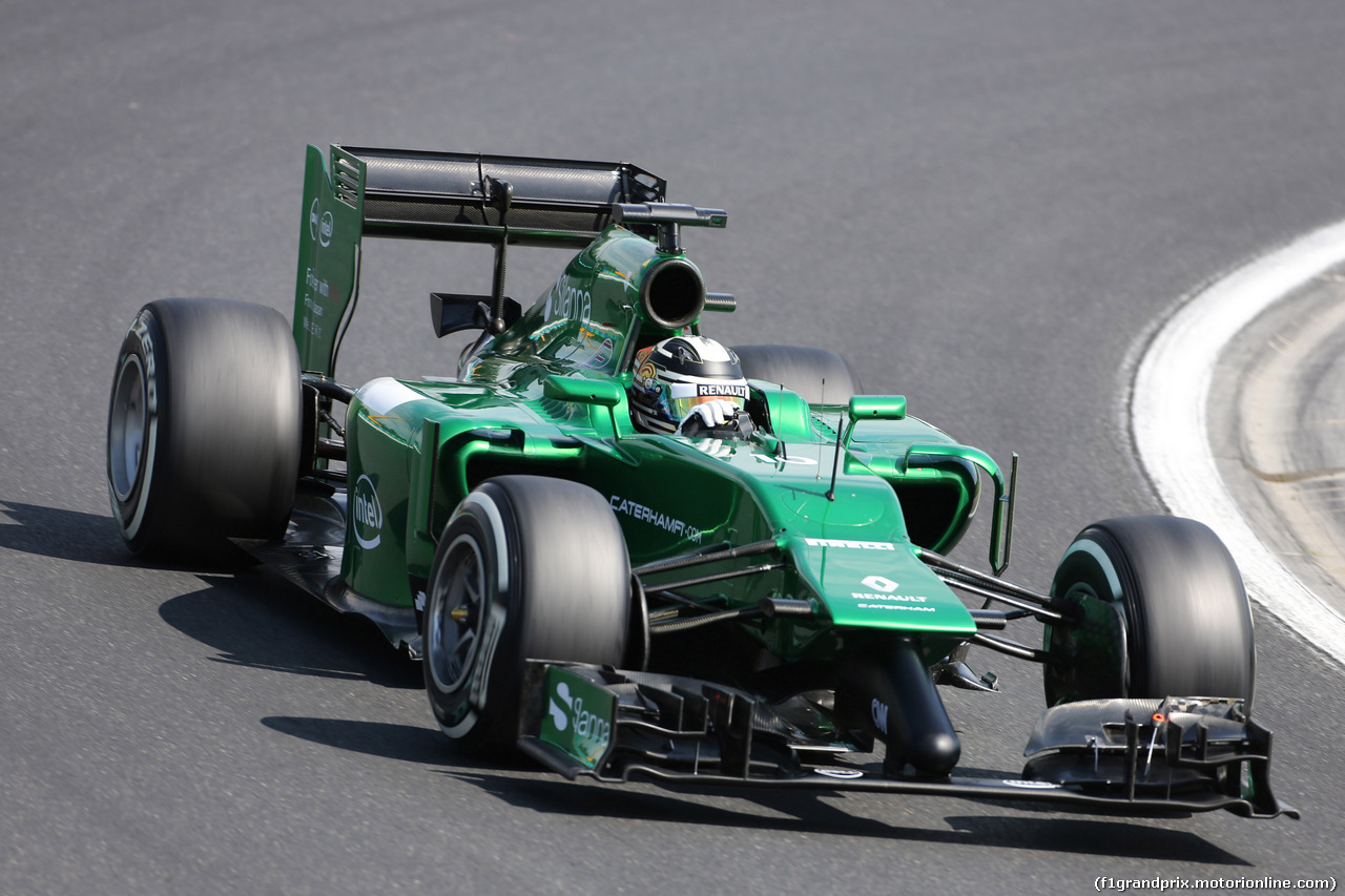 GP UNGHERIA, 25.07.2014- Prove Libere 1, Kamui Kobayashi (JAP) Caterham F1 Team CT-04