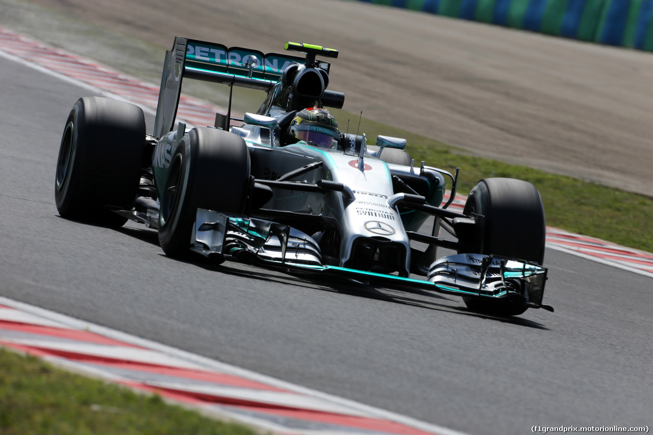 GP UNGHERIA, 25.07.2014- Prove Libere 1, Nico Rosberg (GER) Mercedes AMG F1 W05