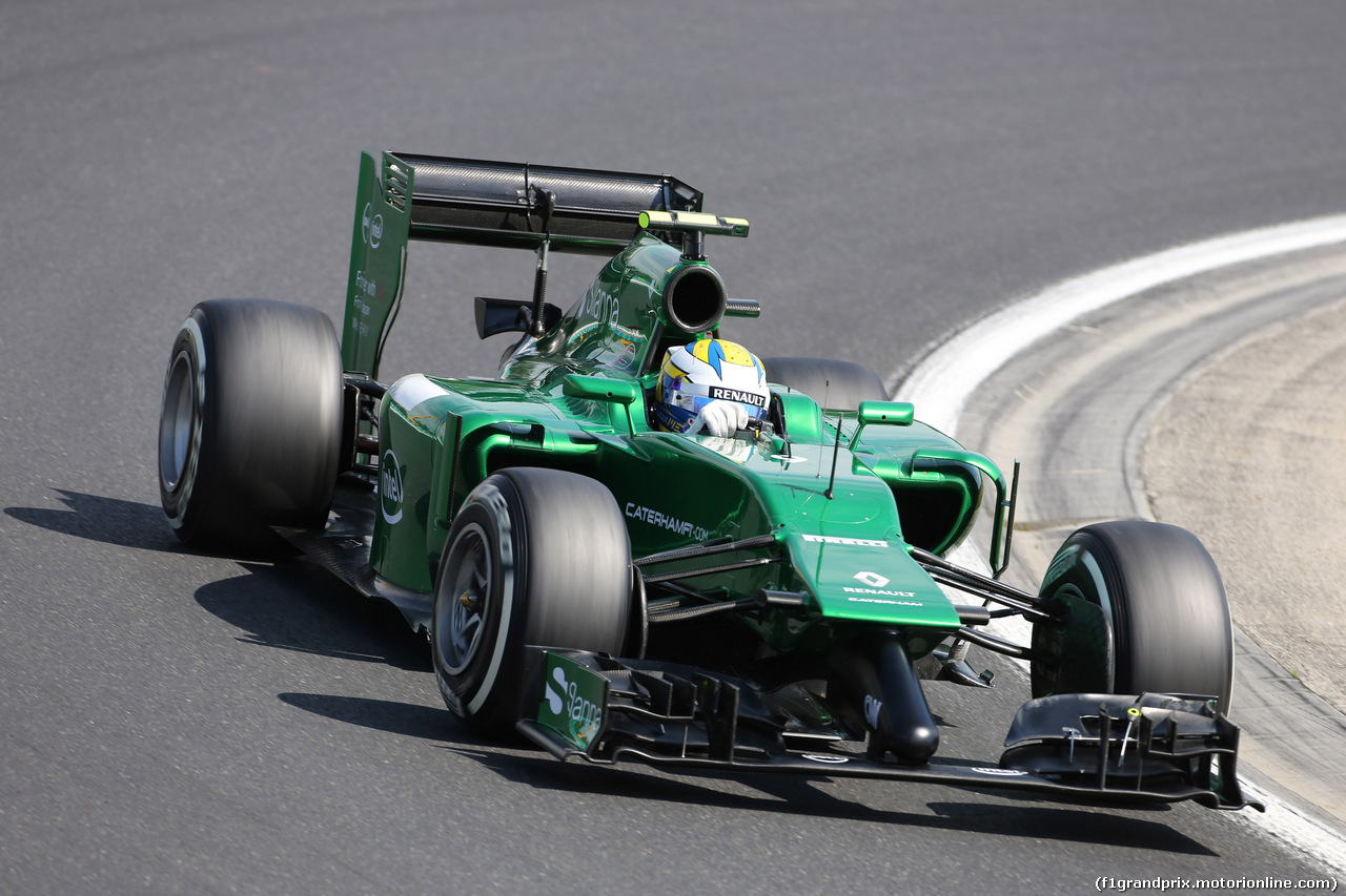 GP UNGHERIA, 25.07.2014- Prove Libere 1, Marcus Ericsson (SUE) Caterham F1 Team CT-04