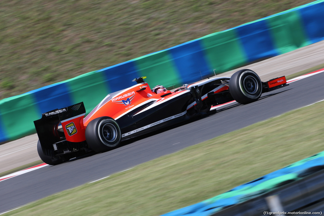GP UNGHERIA, 25.07.2014- Prove Libere 1, Max Chilton (GBR), Marussia F1 Team MR03