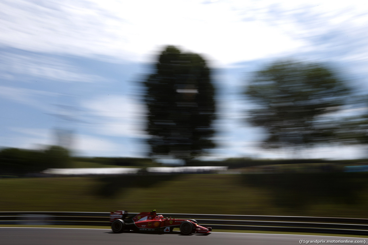GP UNGHERIA, 25.07.2014- Prove Libere 1, Kimi Raikkonen (FIN) Ferrari F14-T