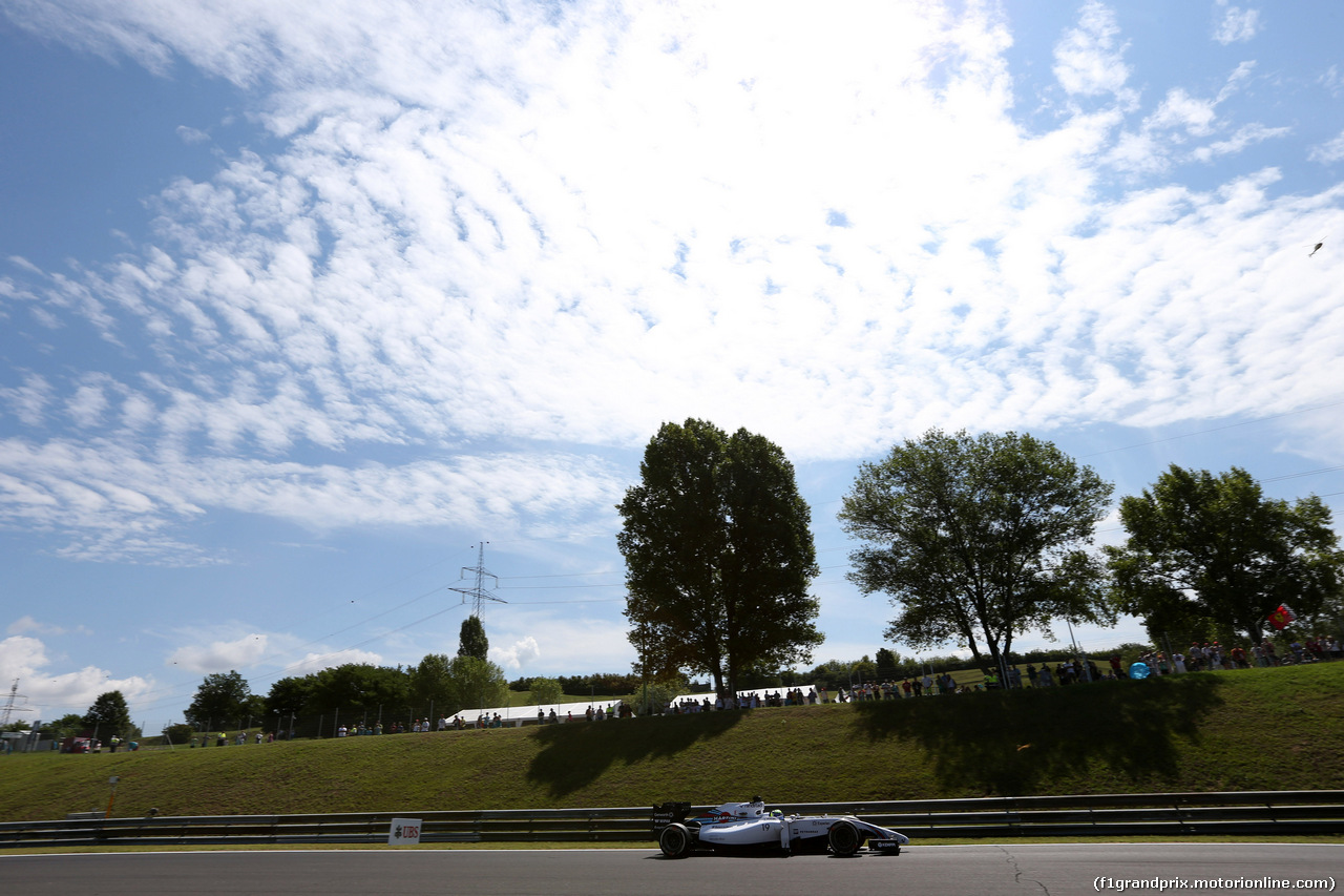 GP UNGHERIA, 25.07.2014- Prove Libere 1, Felipe Massa (BRA) Williams F1 Team FW36