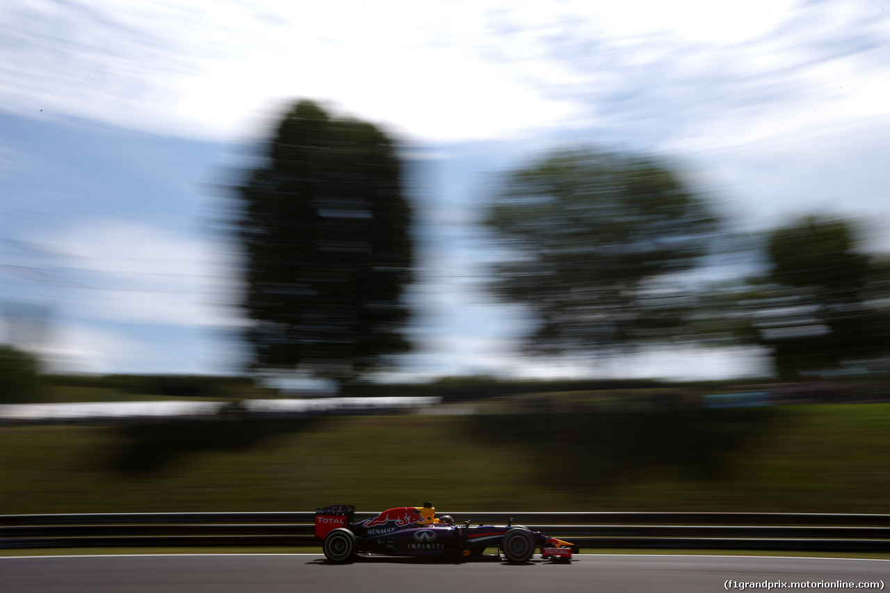 GP UNGHERIA, 25.07.2014- Prove Libere 1, Sebastian Vettel (GER) Red Bull Racing RB10