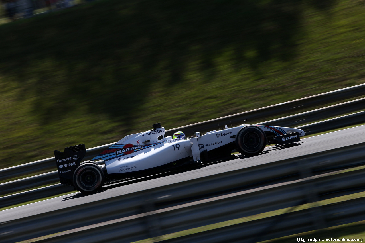 GP UNGHERIA, 25.07.2014- Prove Libere 1, Felipe Massa (BRA) Williams F1 Team FW36