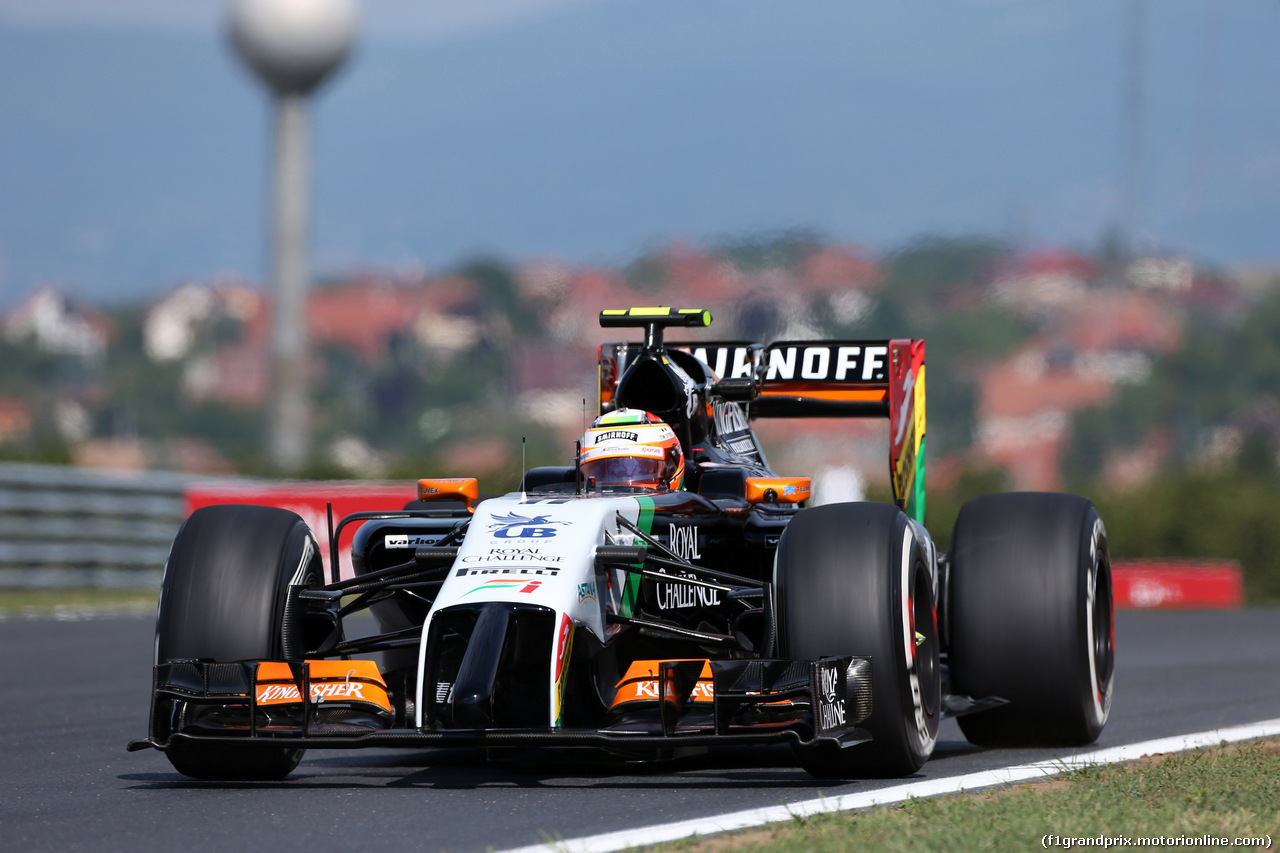 GP UNGHERIA, 25.07.2014- Prove Libere 1, Sergio Perez (MEX) Sahara Force India F1 VJM07