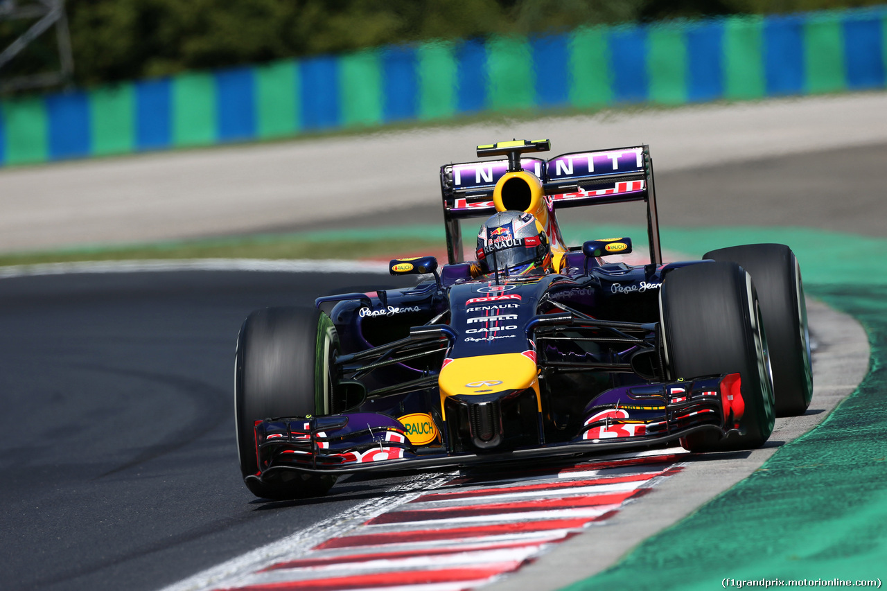 GP UNGHERIA, 25.07.2014- Prove Libere 1, Daniel Ricciardo (AUS) Red Bull Racing RB10