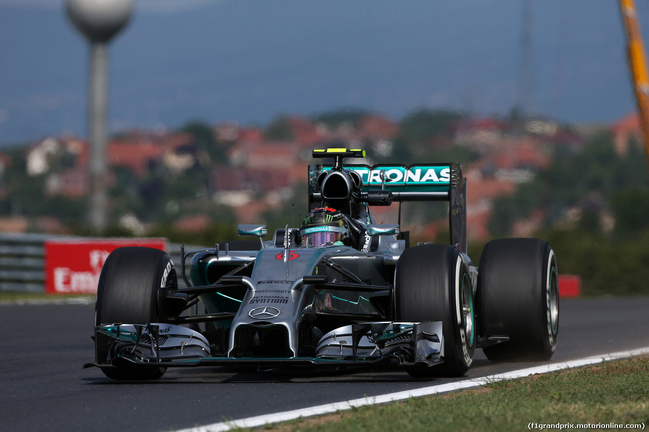 GP UNGHERIA, 25.07.2014- Prove Libere 1, Nico Rosberg (GER) Mercedes AMG F1 W05