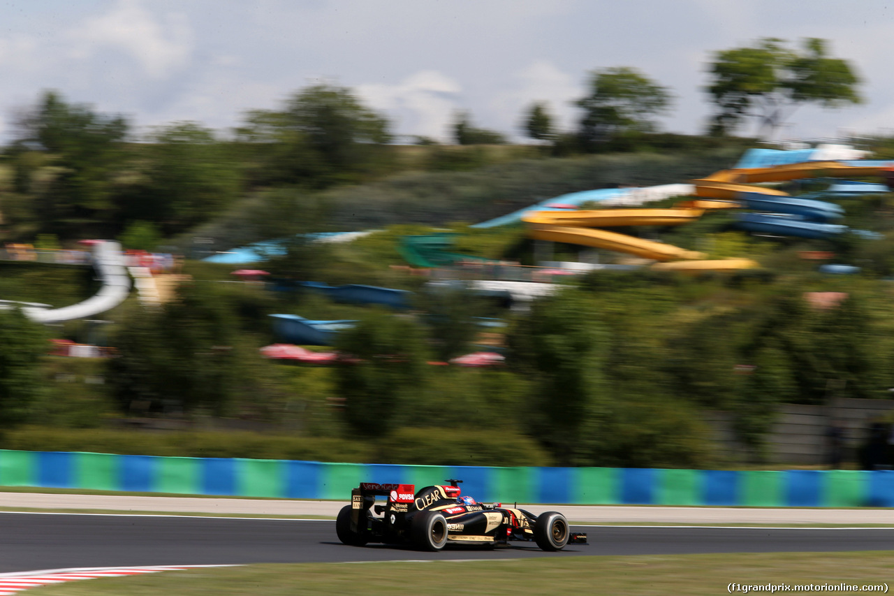 GP UNGHERIA, 25.07.2014- Prove Libere 1, Romain Grosjean (FRA) Lotus F1 Team E22