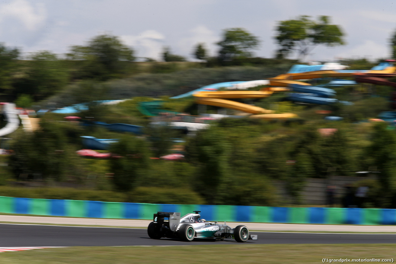 GP UNGHERIA, 25.07.2014- Prove Libere 1, Lewis Hamilton (GBR) Mercedes AMG F1 W05