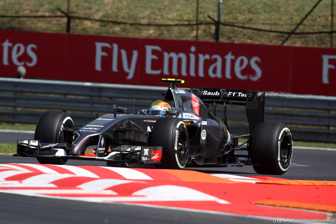 GP UNGHERIA, 25.07.2014- Prove Libere 1, Esteban Gutierrez (MEX), Sauber F1 Team C33
