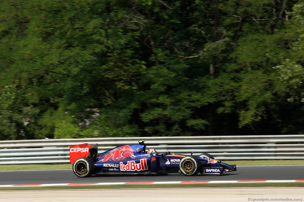GP UNGHERIA, 25.07.2014- Prove Libere 1, Daniil Kvyat (RUS) Scuderia Toro Rosso STR9