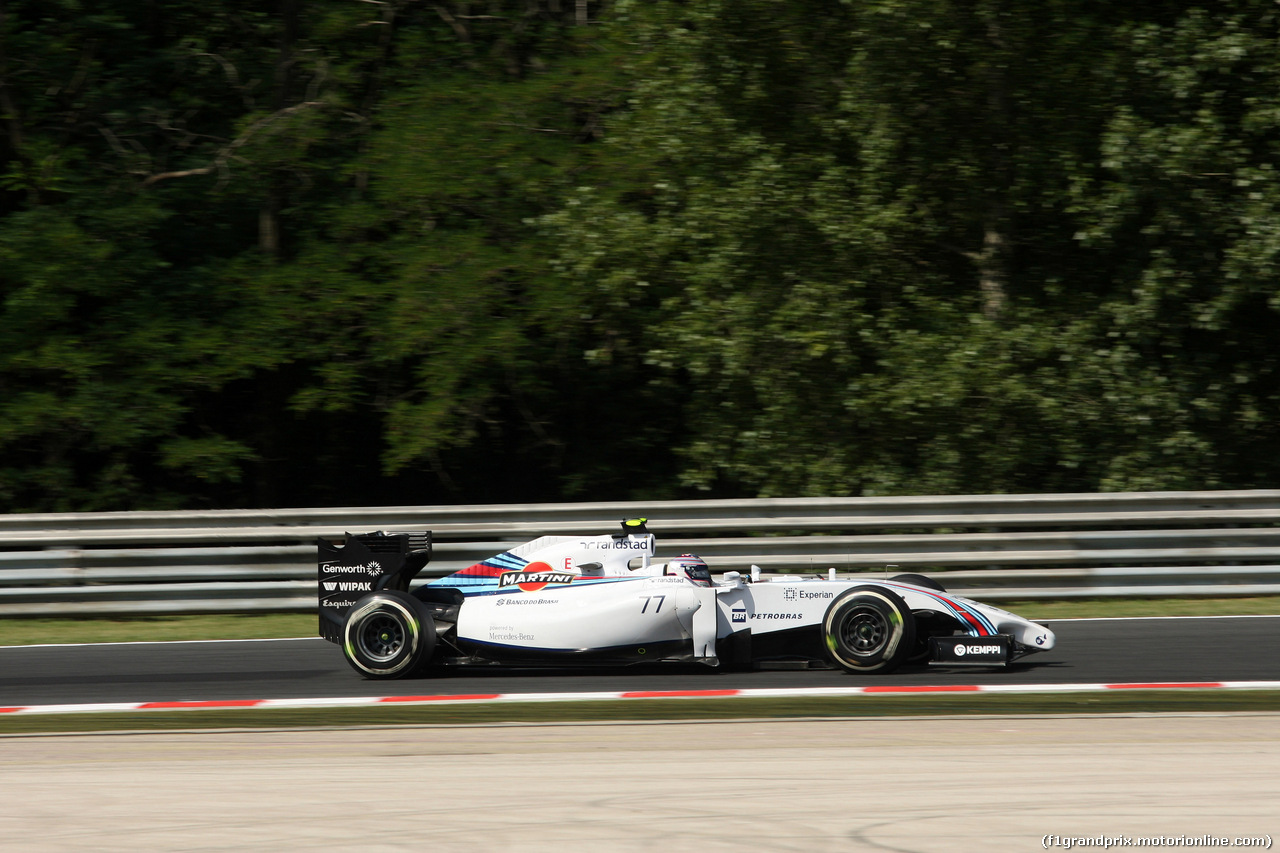 GP UNGHERIA, 25.07.2014- Prove Libere 1, Valtteri Bottas (FIN) Williams F1 Team FW36