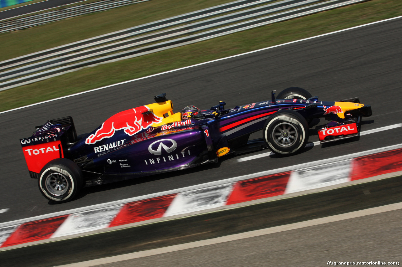 GP UNGHERIA, 25.07.2014- Prove Libere 2, Sebastian Vettel (GER) Red Bull Racing RB10