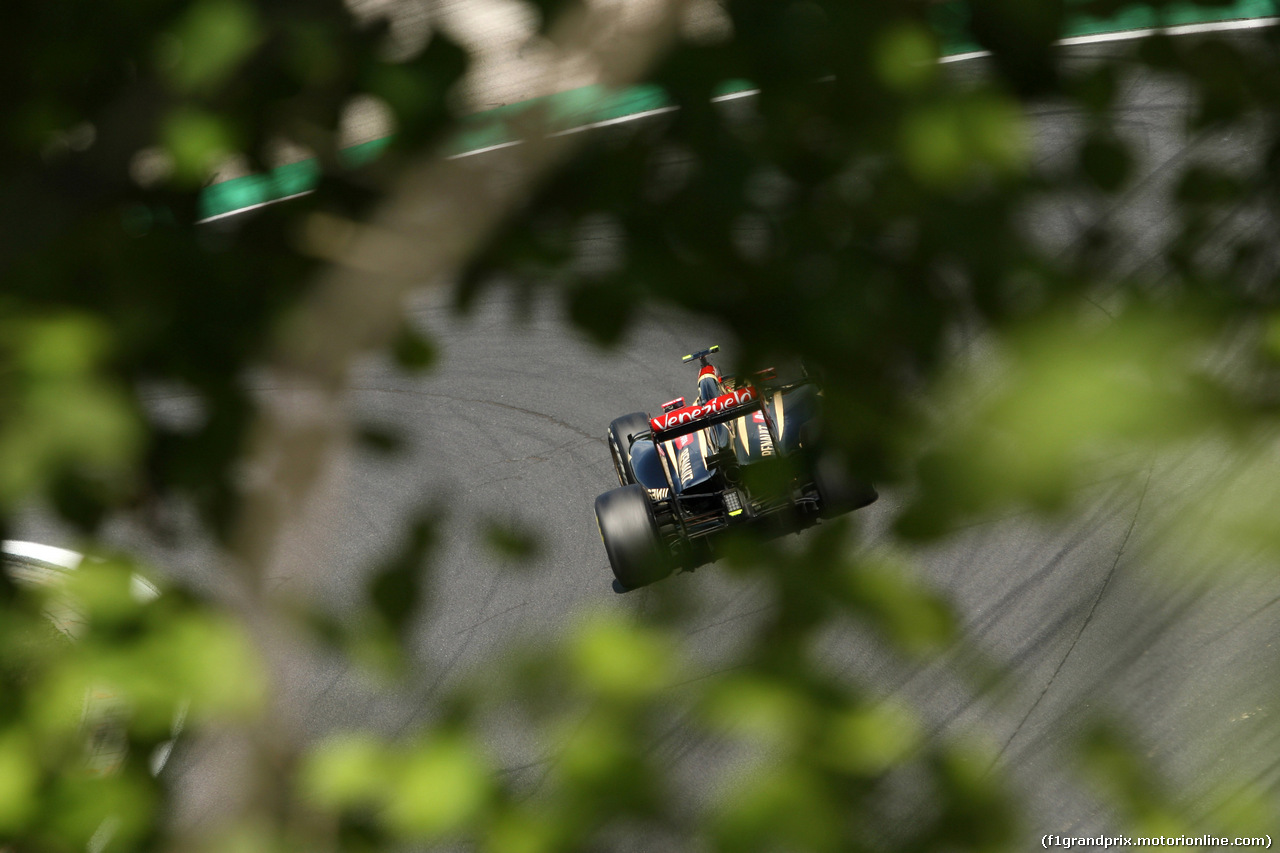 GP UNGHERIA, 25.07.2014- Prove Libere 2, Pastor Maldonado (VEN) Lotus F1 Team E22