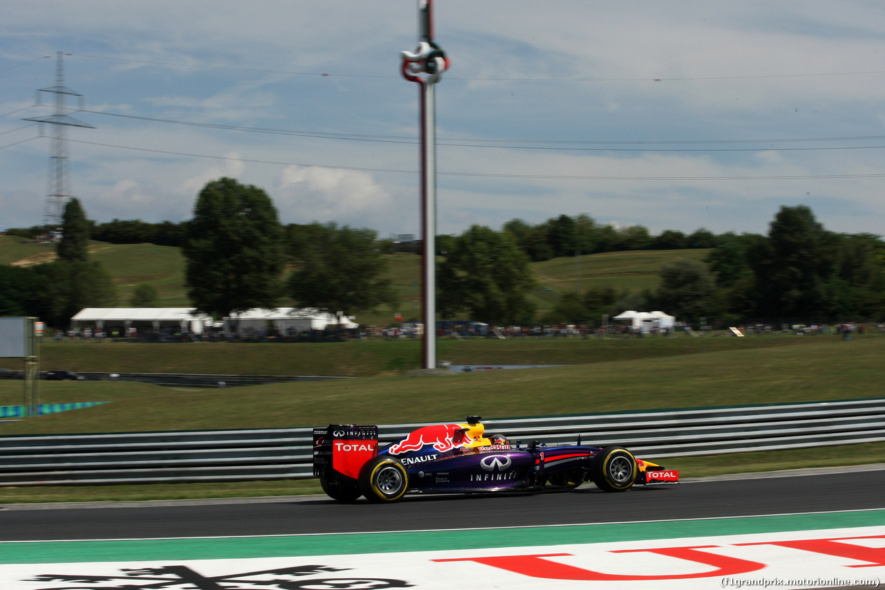GP UNGHERIA, 25.07.2014- Prove Libere 2, Sebastian Vettel (GER) Red Bull Racing RB10