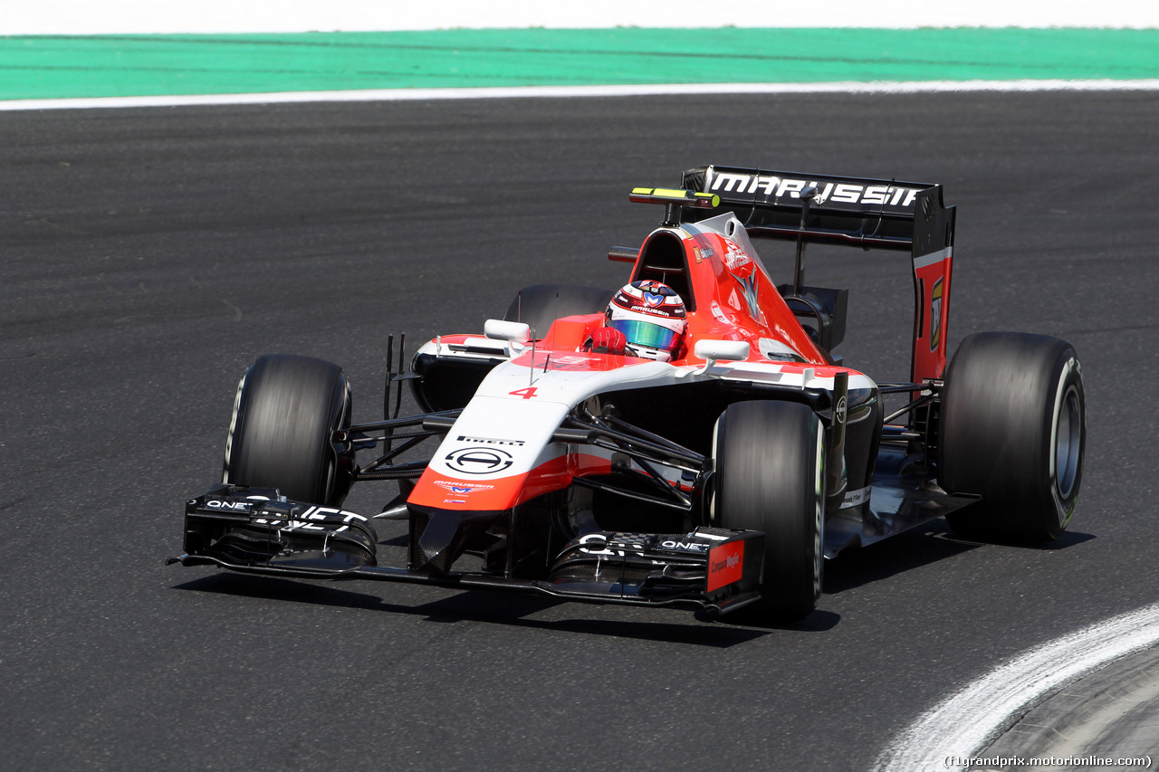 GP UNGHERIA, 25.07.2014- Prove Libere 2, Max Chilton (GBR), Marussia F1 Team MR03