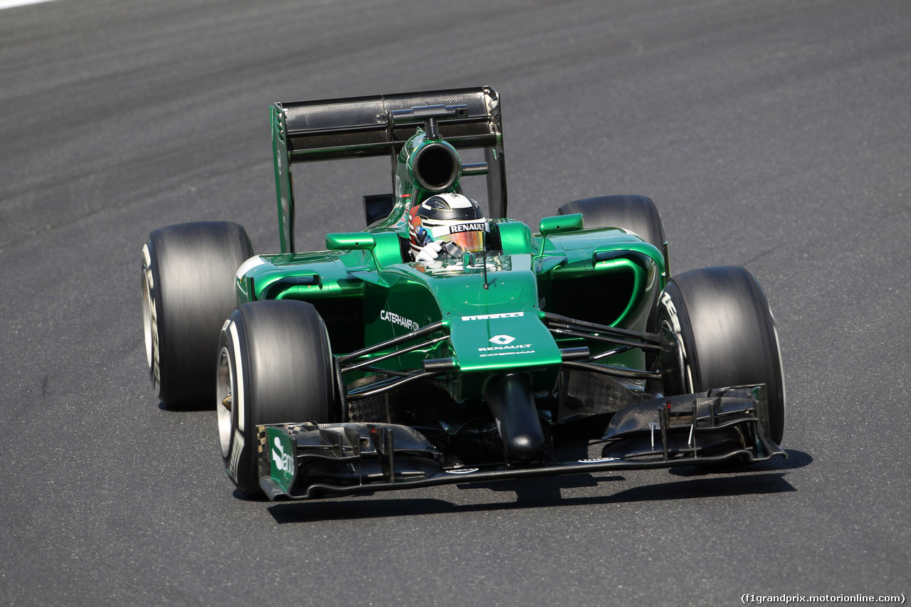 GP UNGHERIA, 25.07.2014- Prove Libere 2, Kamui Kobayashi (JAP) Caterham F1 Team CT-04