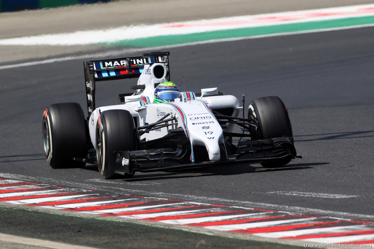 GP UNGHERIA, 25.07.2014- Prove Libere 2, Felipe Massa (BRA) Williams F1 Team FW36