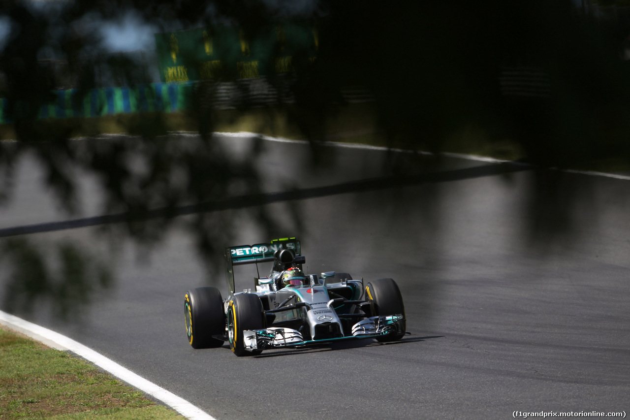 GP UNGHERIA, 25.07.2014- Prove Libere 2, Nico Rosberg (GER) Mercedes AMG F1 W05