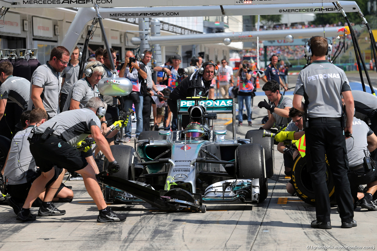 GP UNGHERIA, 25.07.2014- Prove Libere 2, Nico Rosberg (GER) Mercedes AMG F1 W05