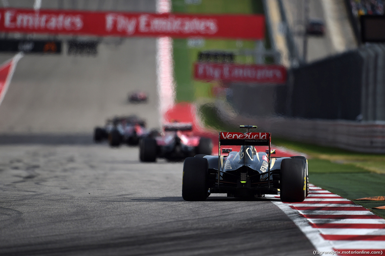 GP USA, 02.11.2014 - Gara, Pastor Maldonado (VEN) Lotus F1 Team E22