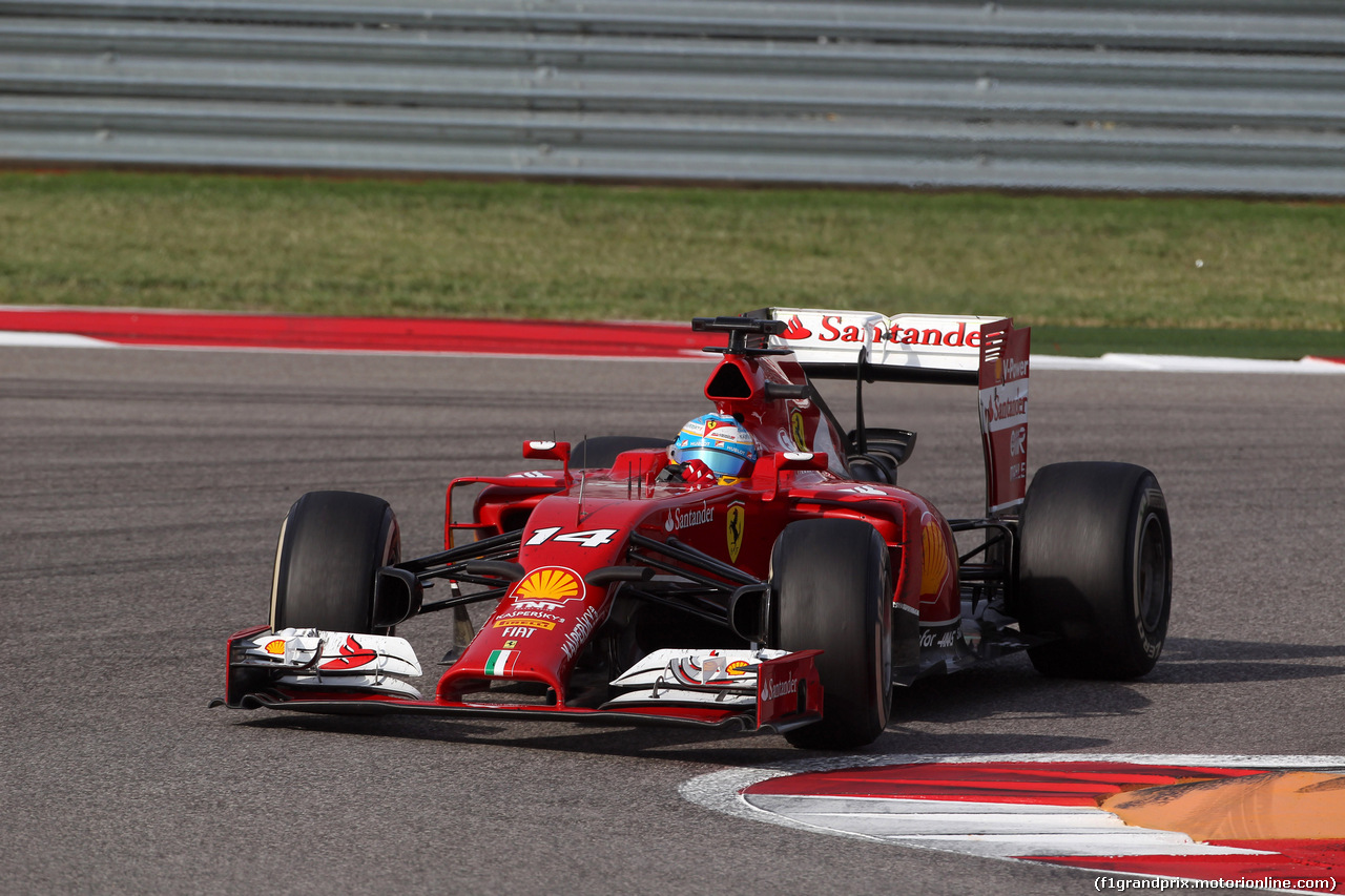 GP USA, 02.11.2014 - Gara, Fernando Alonso (ESP) Ferrari F14-T