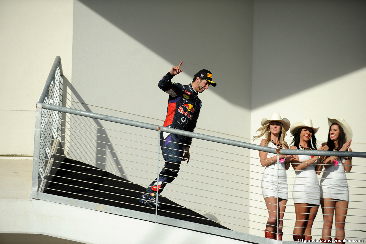 GP USA, 02.11.2014 - Gara, terzo Daniel Ricciardo (AUS) Red Bull Racing RB10