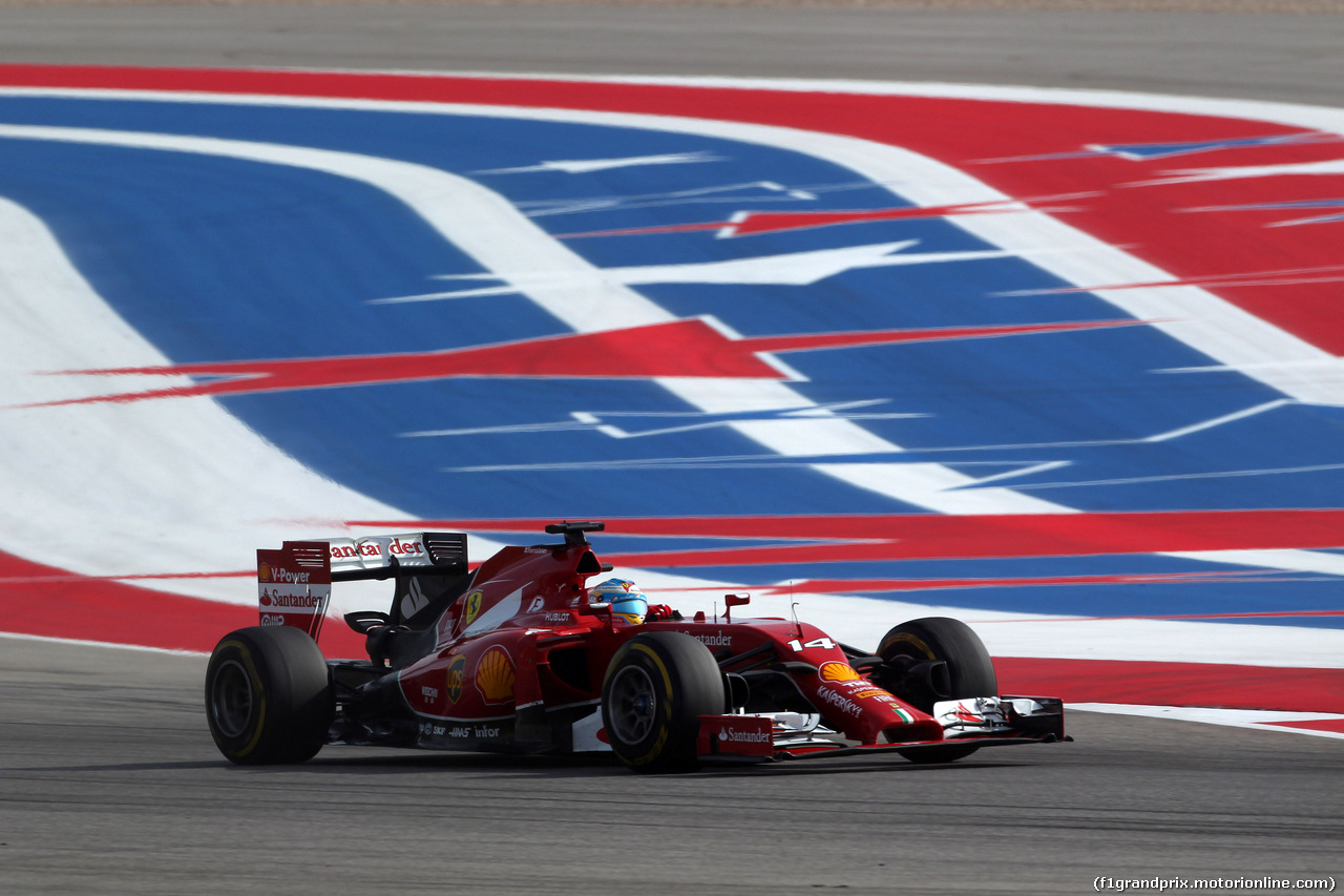 GP USA, 02.11.2014 - Gara, Fernando Alonso (ESP) Ferrari F14-T