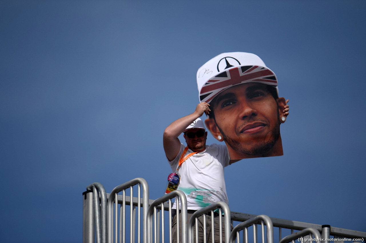 GP USA, 02.11.2014 - Gara, A fan of Lewis Hamilton (GBR) Mercedes AMG F1 W05