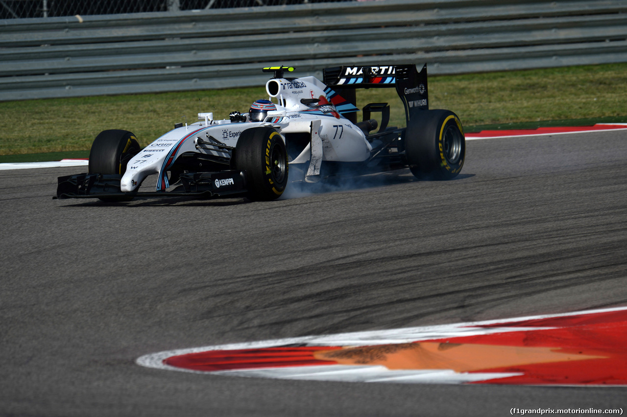 GP USA, 02.11.2014 - Gara, Valtteri Bottas (FIN) Williams F1 Team FW36