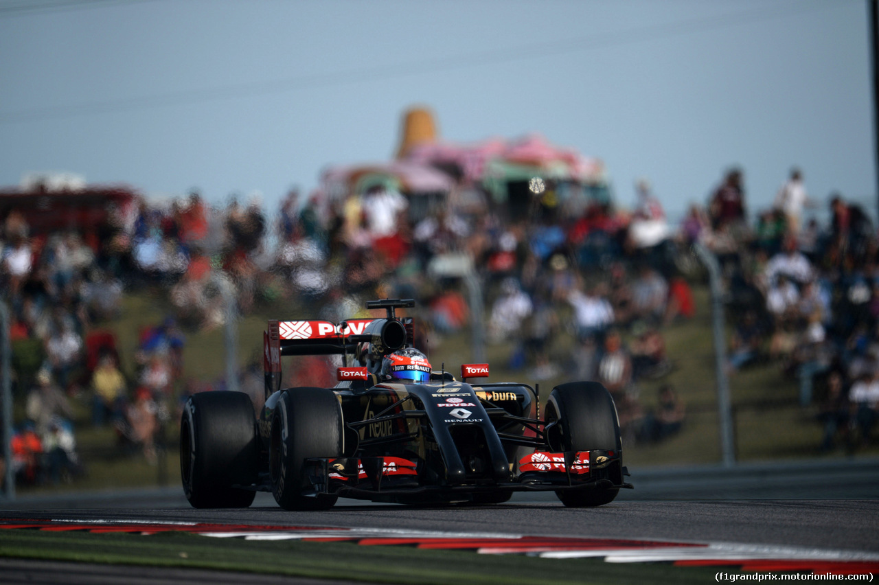 GP USA, 02.11.2014 - Gara, Romain Grosjean (FRA) Lotus F1 Team E22