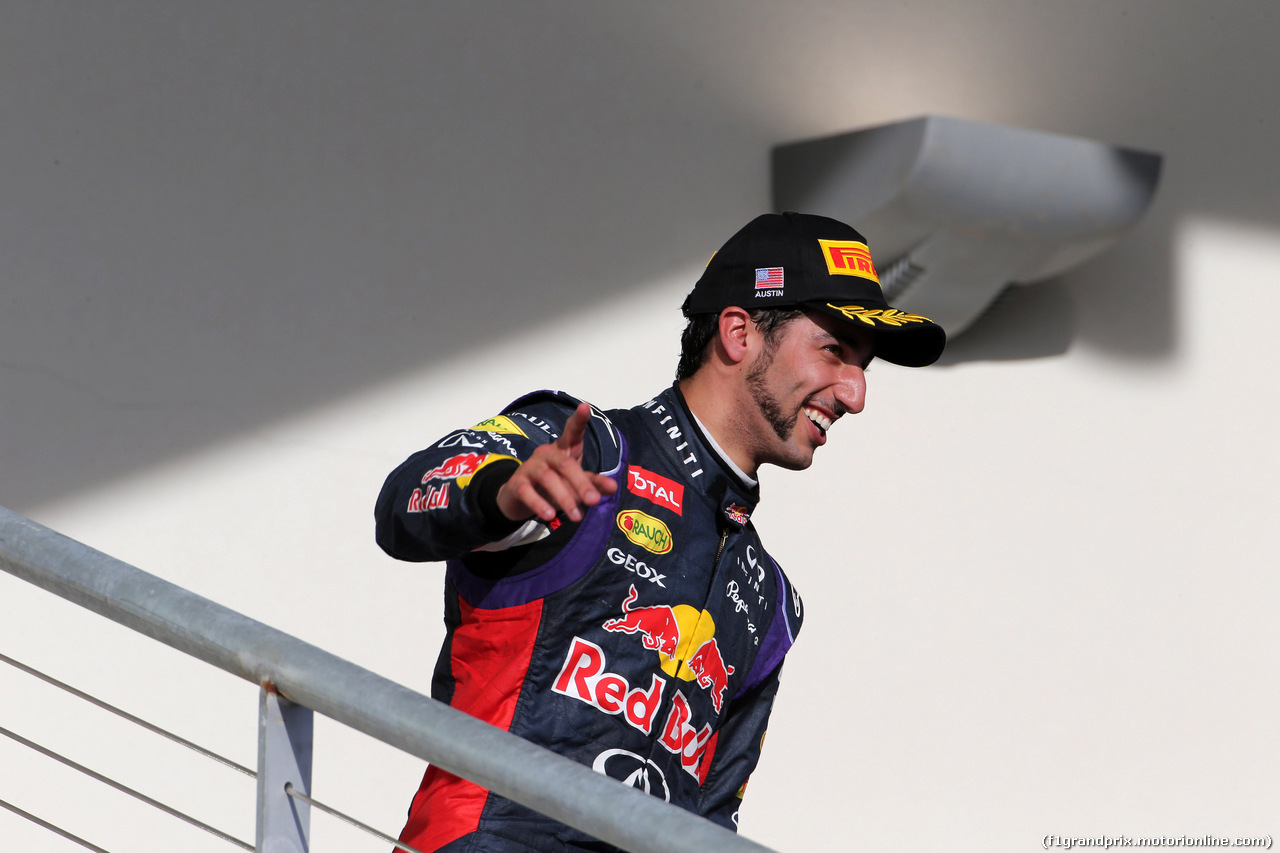 GP USA, 02.11.2014 - Gara, terzo Daniel Ricciardo (AUS) Red Bull Racing RB10