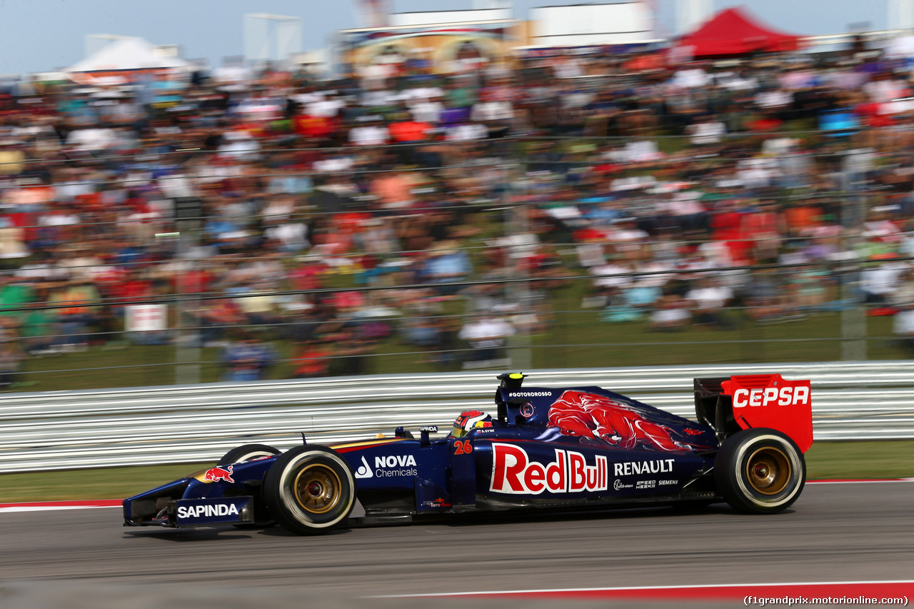 GP USA, 02.11.2014 - Gara, Daniil Kvyat (RUS) Scuderia Toro Rosso STR9
