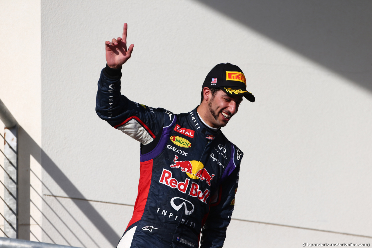 GP USA, 02.11.2014 - Gara, terzo Daniel Ricciardo (AUS) Red Bull Racing RB10