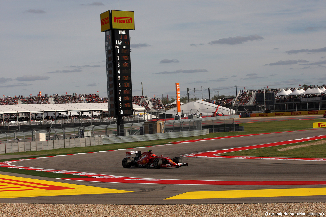 GP USA, 02.11.2014 - Gara, Kimi Raikkonen (FIN) Ferrari F14-T