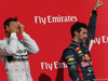 GP USA, 02.11.2014 - Gara, Lewis Hamilton (GBR) Mercedes AMG F1 W05 vincitore e terzo Daniel Ricciardo (AUS) Red Bull Racing RB10